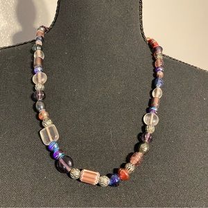 Glass bead necklace 24”